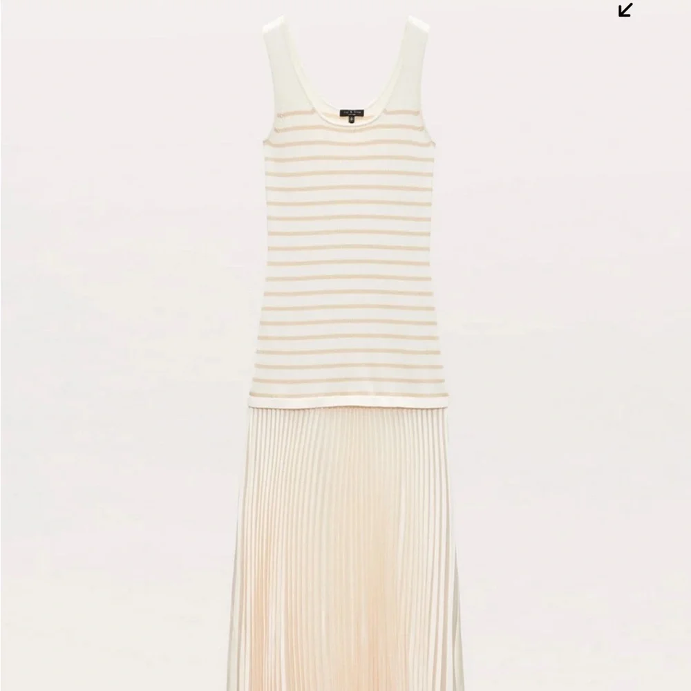 rag & bone Cream and Tan Striped Maxi Dress - Picture 3 of 7